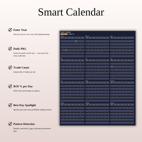 Smart Calendar - Options, Stock & Futures Trading Journal