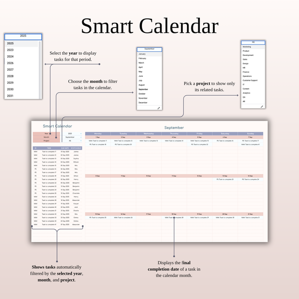 Project Management Spreadsheet Template for Google Sheets & Excel - SpreadsheetsHub