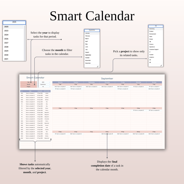 Project Management Spreadsheet Template for Google Sheets & Excel - SpreadsheetsHub