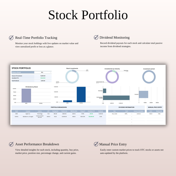 Options, Stock & Futures Trading Journal Template for Google Sheets & Excel - SpreadsheetsHub
