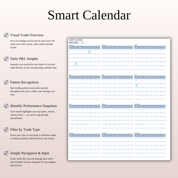 Options, Stock & Futures Trading Journal Template for Google Sheets & Excel - SpreadsheetsHub