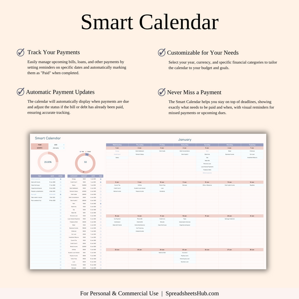 PLR - Annual Paycheck Budget - SpreadsheetsHub