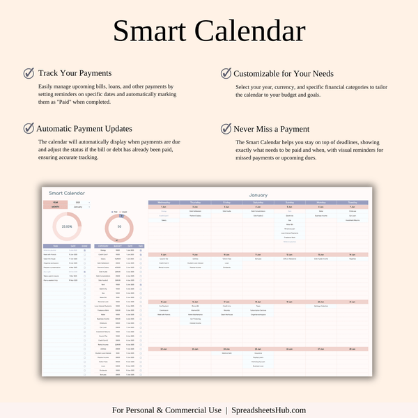 PLR - Annual Paycheck Budget - SpreadsheetsHub