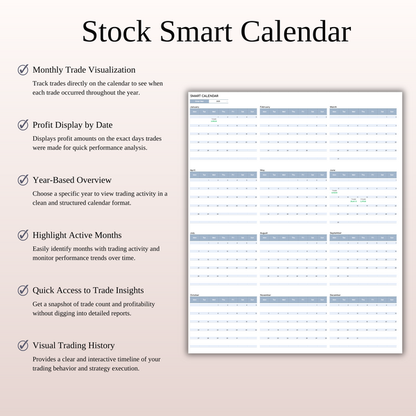Stock Trading Journal Template for Google Sheets & Excel - SpreadsheetsHub