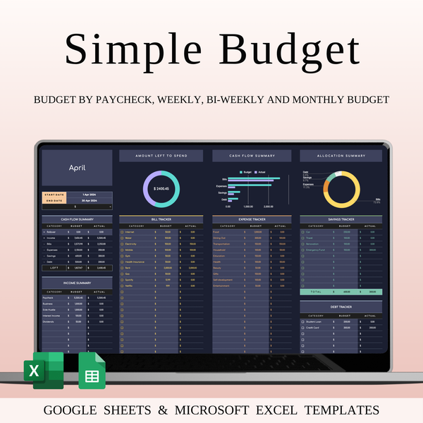 Financial Tools in Dark Theme - SpreadsheetsHub