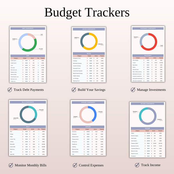 Annual 50/30/20 Budget Spreadsheet Template for Excel & Google Sheets - SpreadsheetsHub