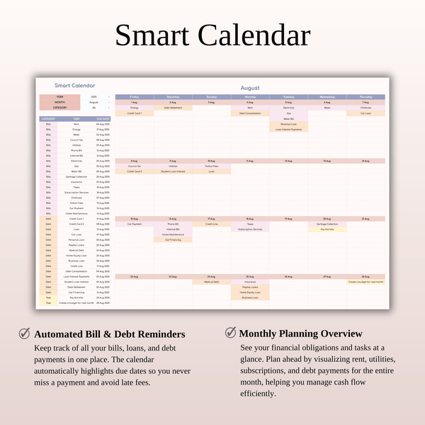ADHD Planner Spreadsheet Template for Google Sheets & Excel - SpreadsheetsHub