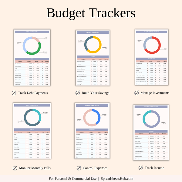 PLR - Annual Budget Spreadsheet Template - SpreadsheetsHub