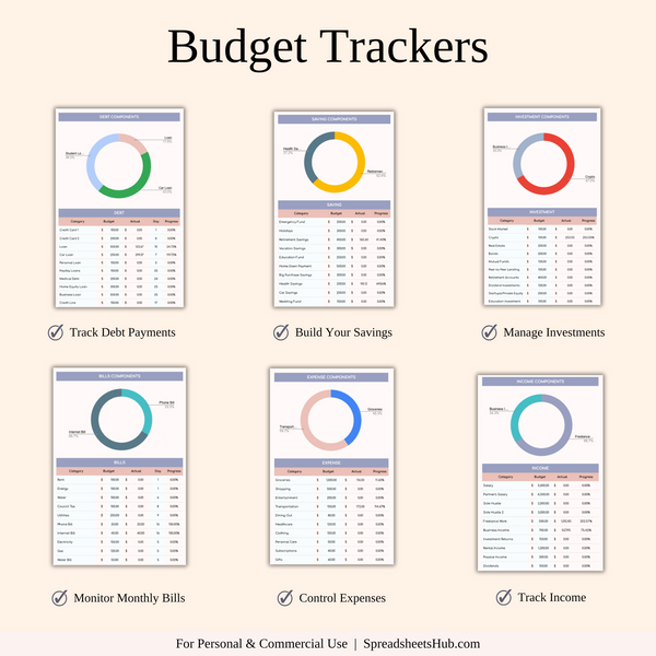 PLR - Annual 50/30/20 Budget Spreadsheet Template - SpreadsheetsHub