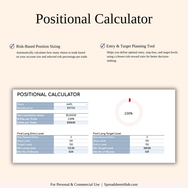 PLR - Stock Trading Journal - SpreadsheetsHub