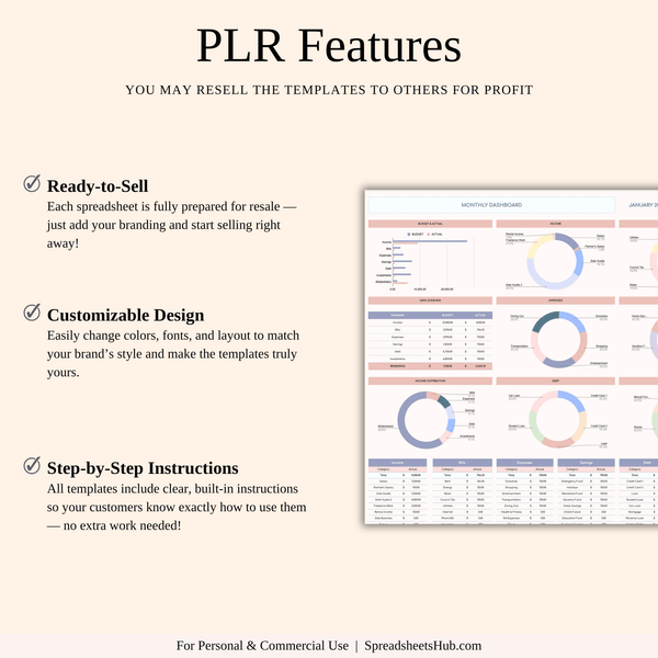 PLR - Income and Expense Tracker - SpreadsheetsHub