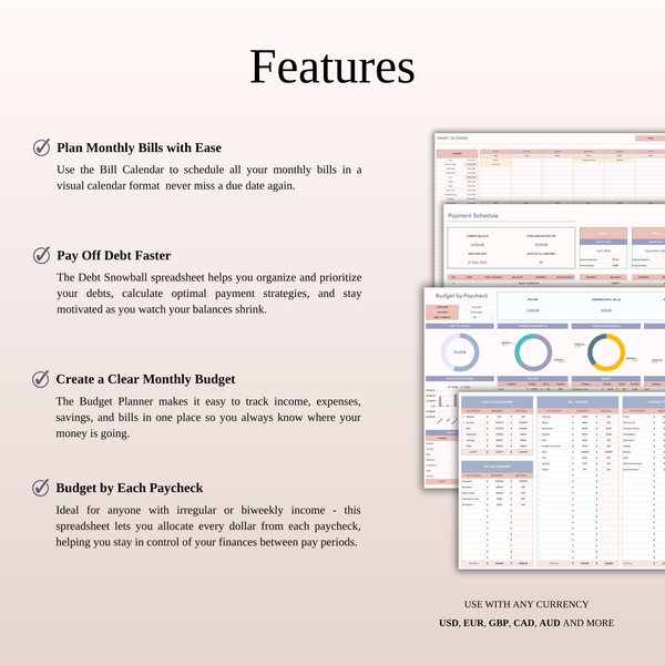 All-in-One Simple Spreadsheet Bundle - SpreadsheetsHub