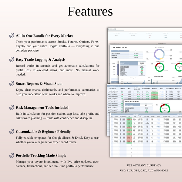 Trading Journals for Tracking Financial Markets - SpreadsheetsHub