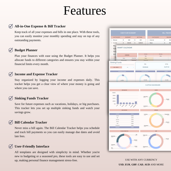 Expense & Bill Management Bundle - SpreadsheetsHub
