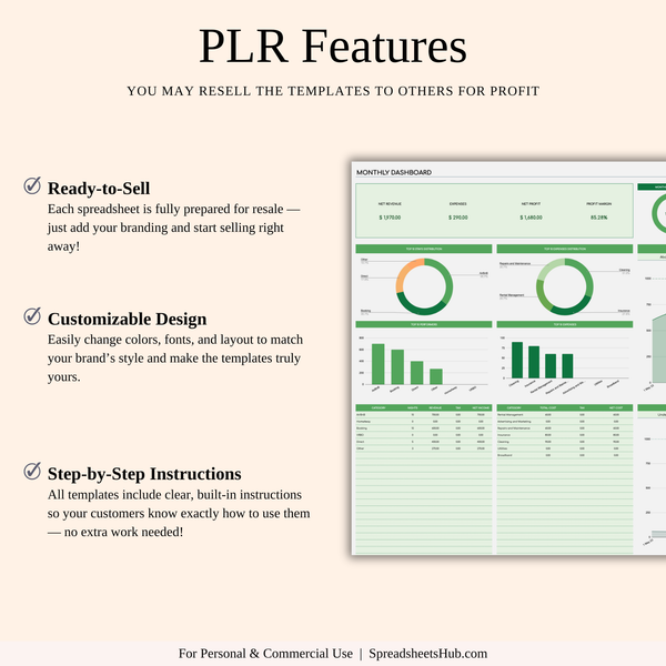 PLR - Zillow Property Management (Green Theme) - SpreadsheetsHub