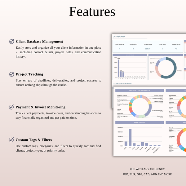 Client Tracker + CRM - SpreadsheetsHub