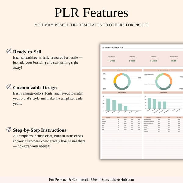 PLR - Airbnb Spreadsheet Template (Elegant Theme) - SpreadsheetsHub