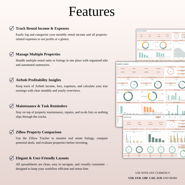 Rental Property & Airbnb Management - SpreadsheetsHub