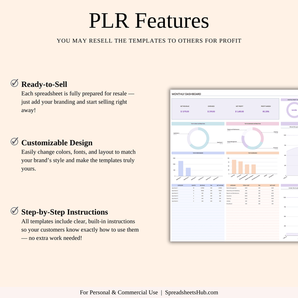PLR - Property Management Tool for Zillow (Rainbow Theme) - SpreadsheetsHub