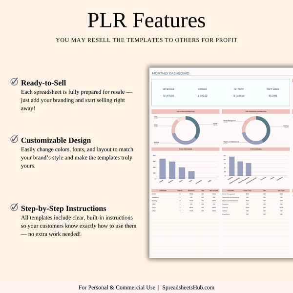 PLR - Airbnb Income and Expense Spreadsheet - SpreadsheetsHub