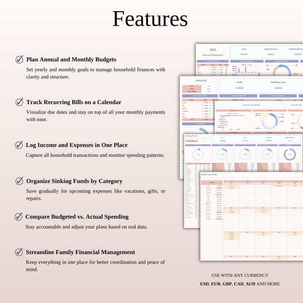 Home & Household Finance Organizers - SpreadsheetsHub