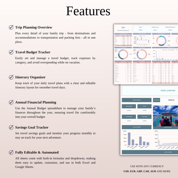 Family Travel Planning - SpreadsheetsHub