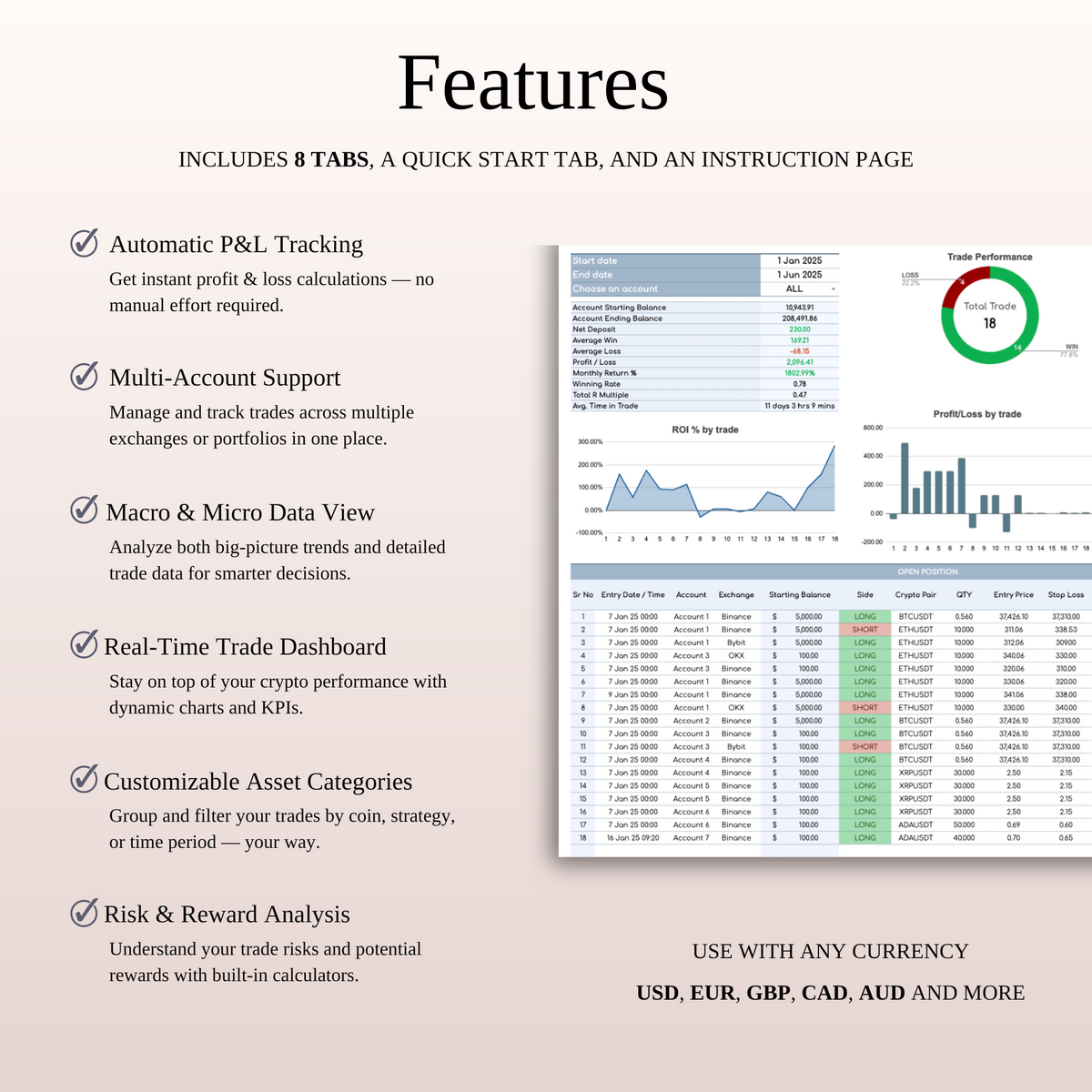 Crypto Trading Journal - SpreadsheetsHub