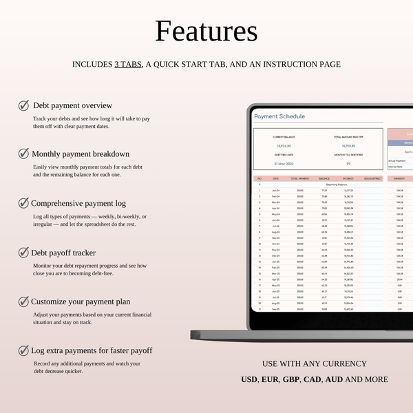Debt Snowball Calculator Spreadsheet Template for Excel & Google Sheets - SpreadsheetsHub