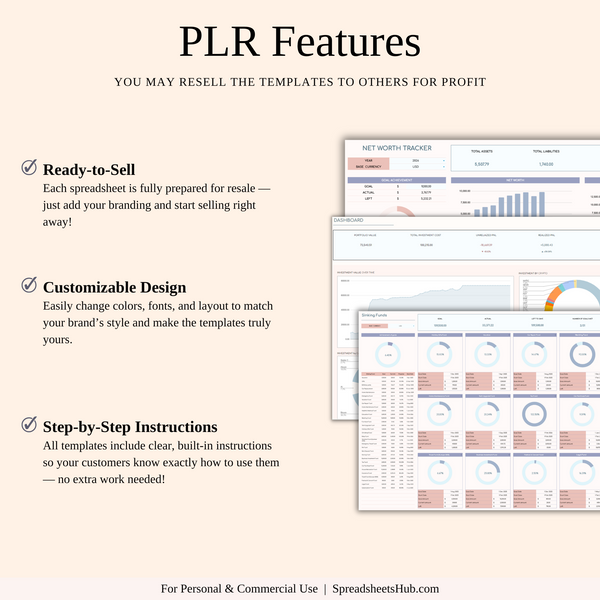 PLR Bundle - Investment & Net Worth Growth - SpreadsheetsHub