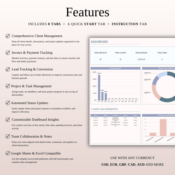 CRM Tracker | SpreadsheetsHub