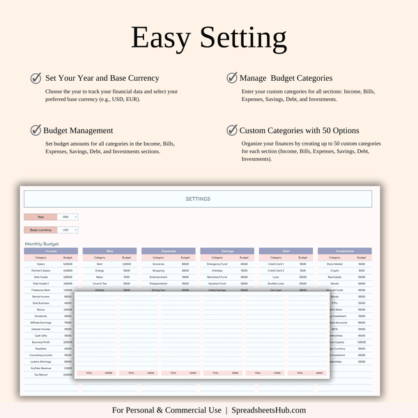 PLR - Income and Expense Tracker - SpreadsheetsHub