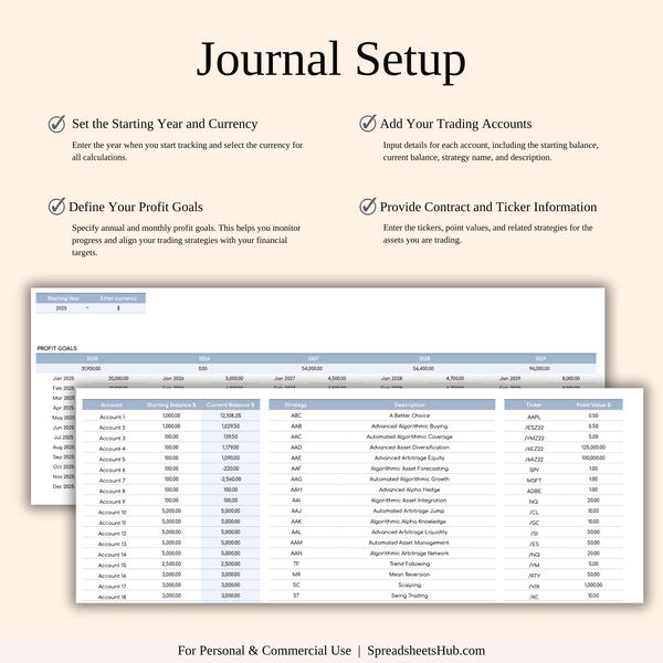 PLR - Futures Trading Journal - SpreadsheetsHub