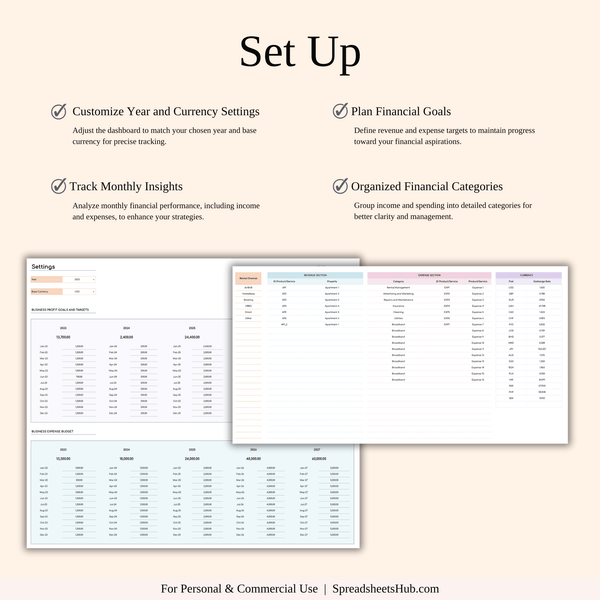 PLR - Property Management Tool for Zillow (Rainbow Theme) - SpreadsheetsHub