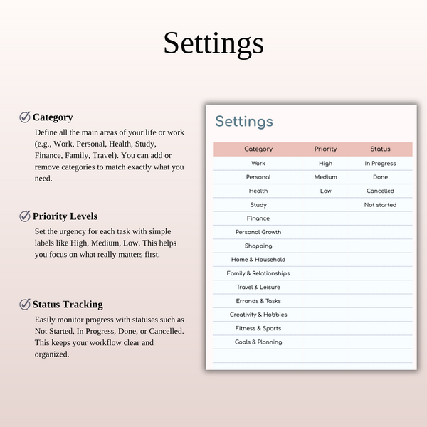 To-Do List Tracker Template for Google Sheets & Excel - SpreadsheetsHub
