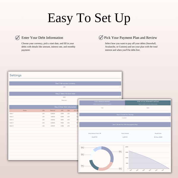 Debt Payoff Tracker Dashboard Template in Excel & Google Sheets - SpreadsheetsHub