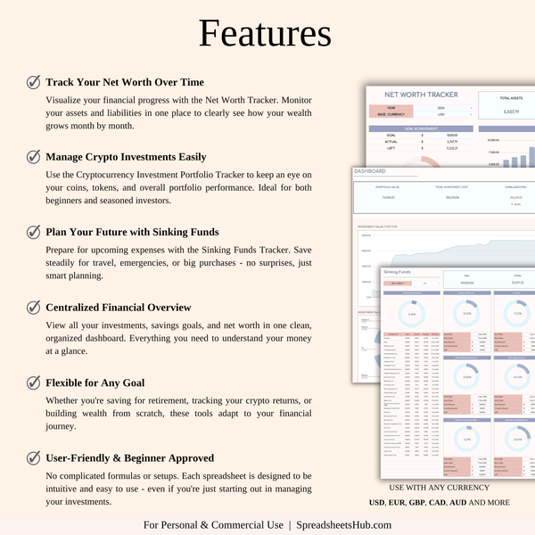 PLR Bundle - Investment & Net Worth Growth - SpreadsheetsHub