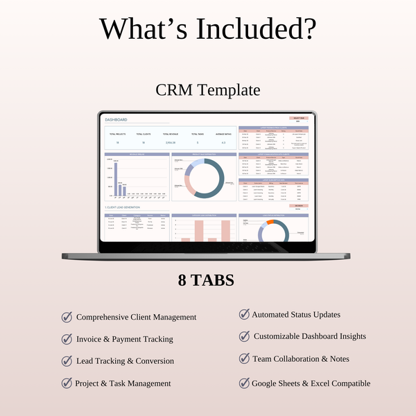 Client Tracker + CRM - SpreadsheetsHub