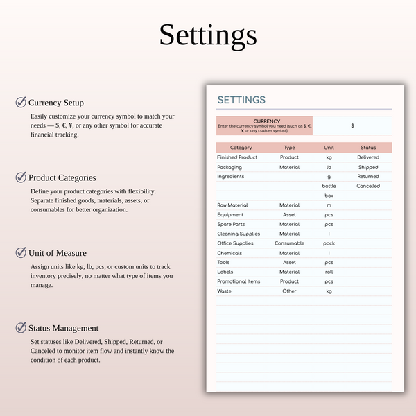Inventory Tracker Spreadsheet Template for Google Sheets & Excel - SpreadsheetsHub