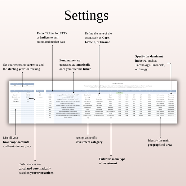 Settings ETF & Index Fund Tracker