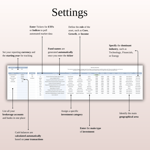 Settings ETF & Index Fund Tracker
