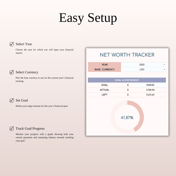 Net Worth Tracker Spreadsheet for Google Sheets and Excel - SpreadsheetsHub