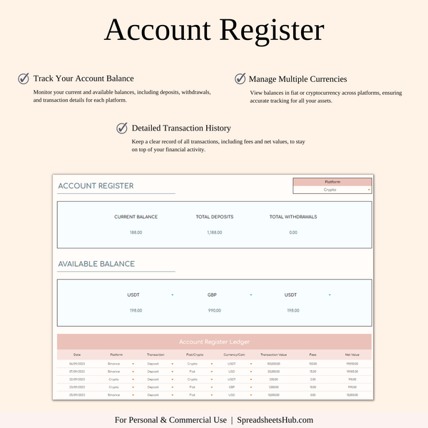 PLR - Cryptocurrency Investment Portfolio Tracker - SpreadsheetsHub