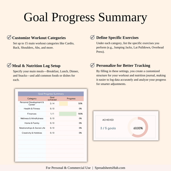PLR - Goal Planner - SpreadsheetsHub