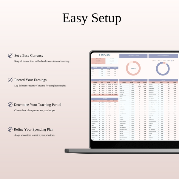 70/15/10/5 Budget Spreadsheet Template | Excel & Google Sheets - SpreadsheetsHub