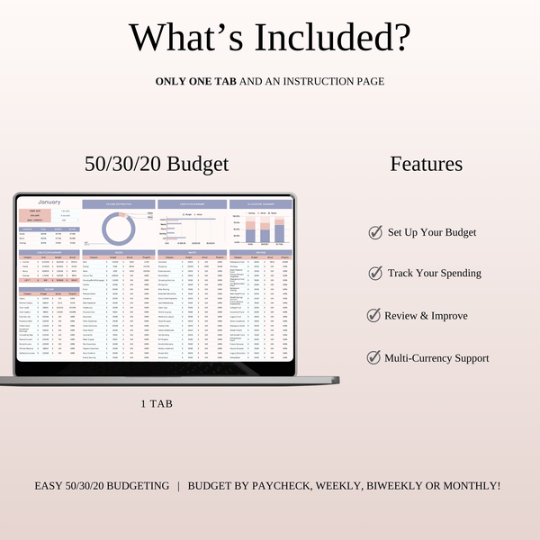 50/30/20 & Alternative Budgeting Methods - SpreadsheetsHub