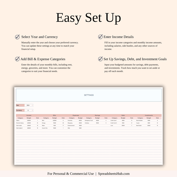 PLR - Bill Calendar Tracker Template - SpreadsheetsHub