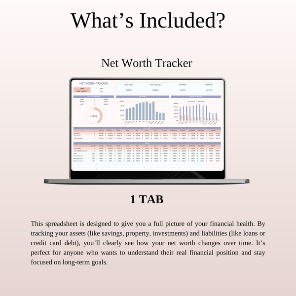 Investment & Net Worth Growth - SpreadsheetsHub