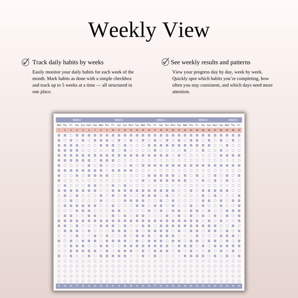 Habit Tracker Spreadsheet for Google Sheets & Excel - SpreadsheetsHub