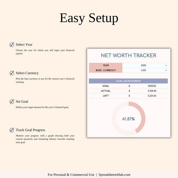 PLR - Net Worth Tracker Spreadsheet - SpreadsheetsHub