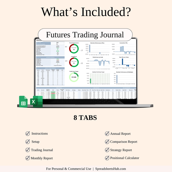 PLR - Ultimate Trading Journal Bundle - SpreadsheetsHub